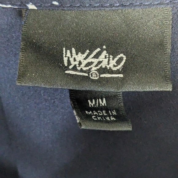 Mossimo Women's Blouse Blue Sleeveless Sz Med Button Front G-2 - Picture 6 of 7